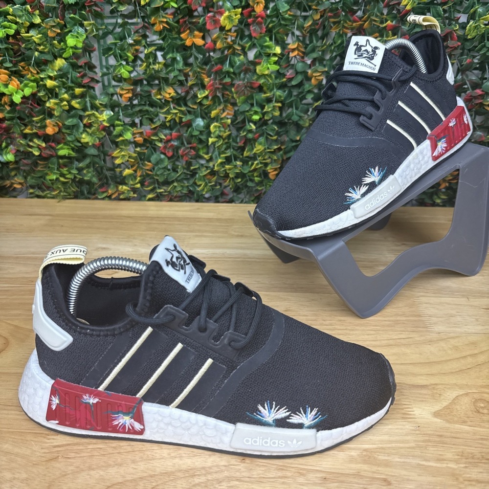 Adidas NMD R1 TM x Thebe Magugu Running Shoes Women's 7.5 Black White GX2074 EUC
